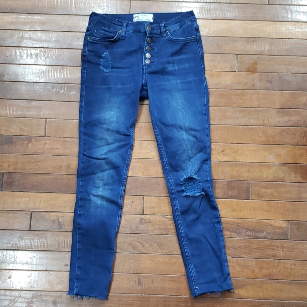 Free people button fly Denim